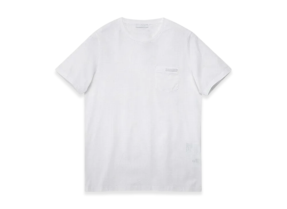 PRADA Pocket Embroidered Logo T-Shirt "White"