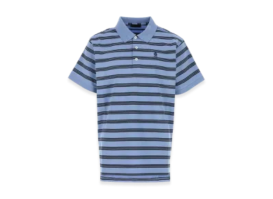 PRADA Embroidered Piquet Polo Shirt "Blue"