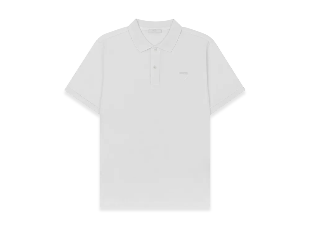 PRADA Pique Polo Shirt "White"