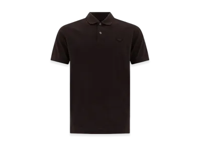PRADA Cotten Polo Shirt "Ebony"