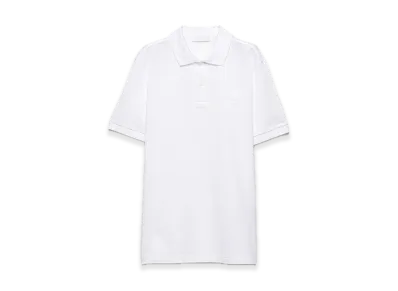 PRADA Pique Polo Shirt "White"