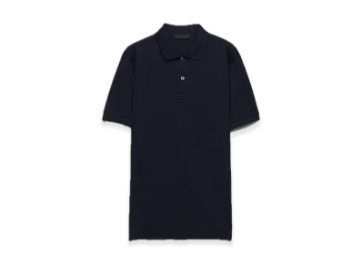 PRADA Pique Polo Shirt "Navy"