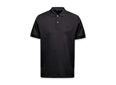 PRADA Pique Polo Shirt "Black"