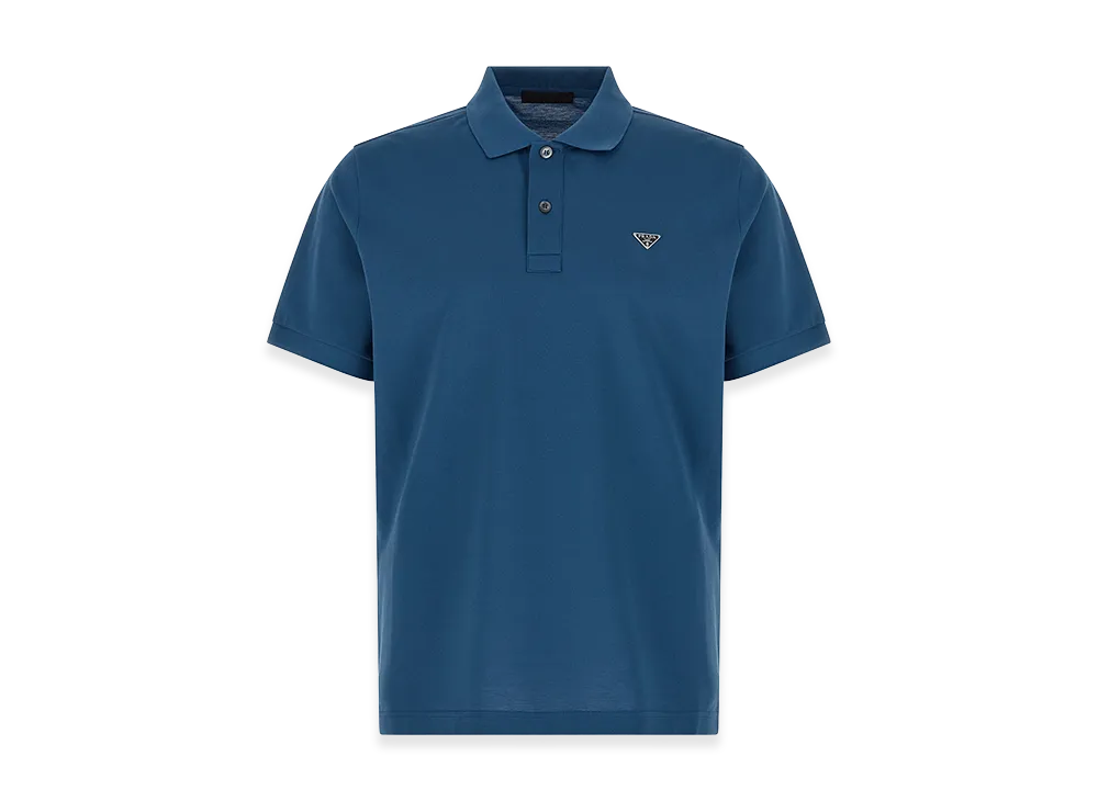 PRADA Logo Polo Shirt "Light Blue"