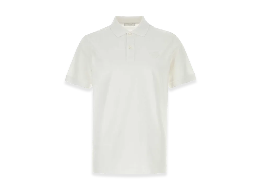 PRADA Cotton Piquet Polo Shirt "White"
