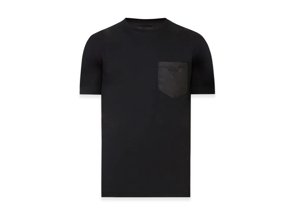 PRADA Embroidered Logo Pocket T-Shirt "Black"