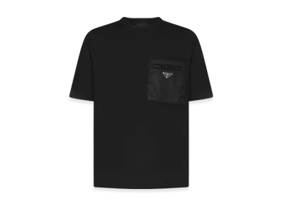 PRADA Re-Nylon Jersey T-Shirt "Black"