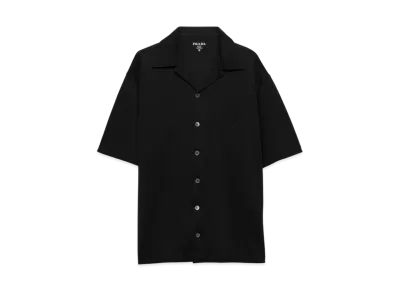 PRADA Men's Pique Shirt "Black"