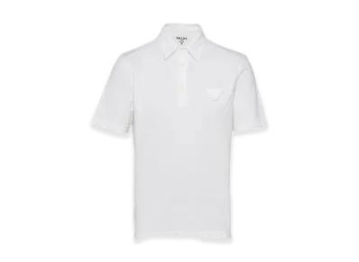 PRADA Short-Sleeve Cotton Polo Shirt "White"