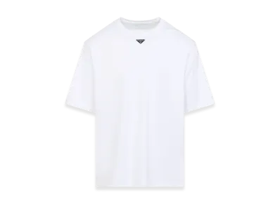 PRADA Triangle Logo T-Shirt "White"
