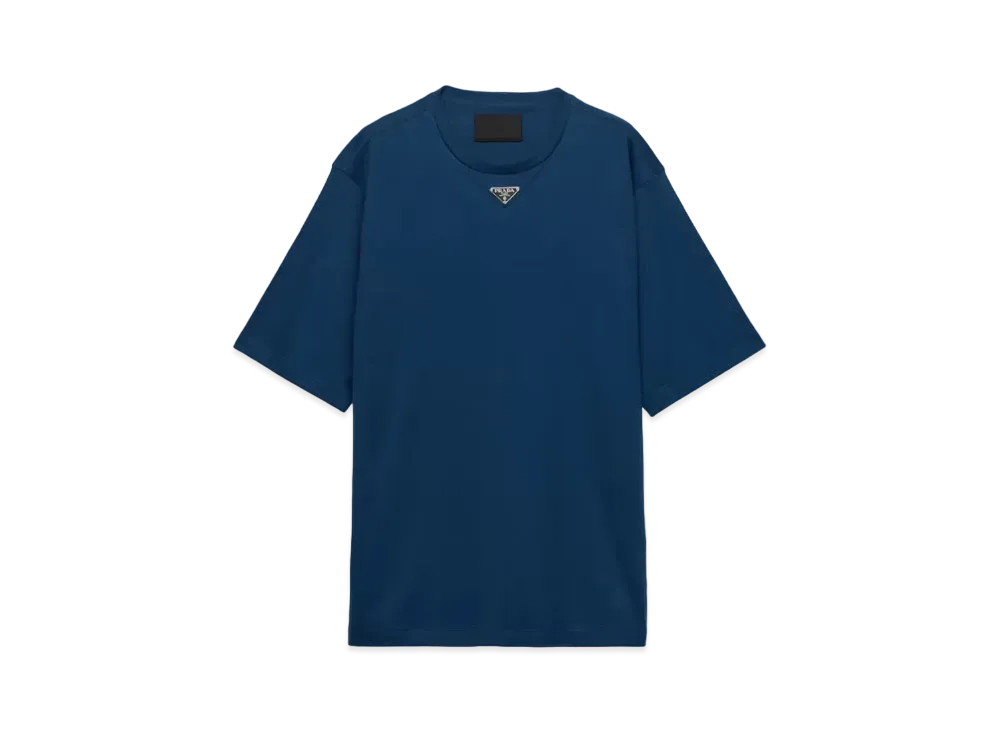 PRADA Men's Cotton T-Shirt "Blue"