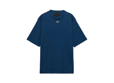 PRADA Men's Cotton T-Shirt "Blue"