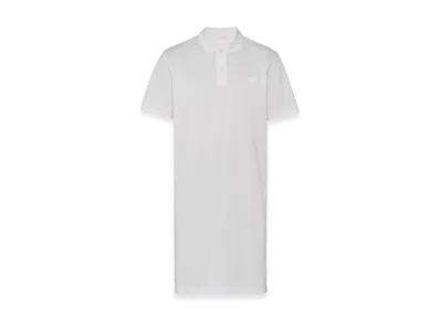 PRADA Long Pique Polo Shirt "White"