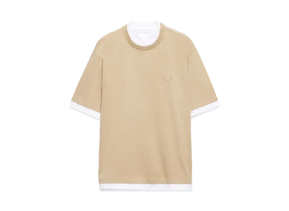 PRADA Men's Cotton T-Shirt "Beige"