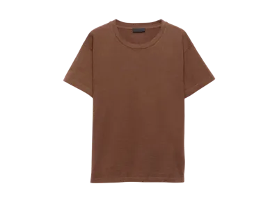 PRADA Men's Cotton T-Shirt "Brown"