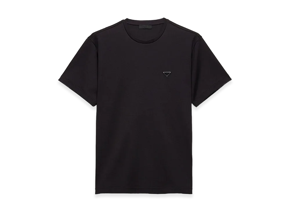 PRADA Triangle Logo T-Shirt "Black"