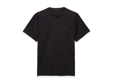 PRADA Triangle Logo T-Shirt "Black"