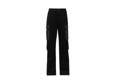 PRADA Cotton Fleece Pants With Re-Nylon Details "Black"