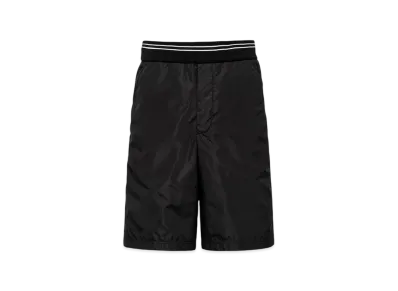 PRADA Pique Bermudas Re-Nylon Details "Black/Black"