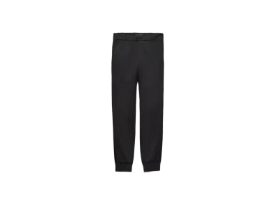 PRADA Men's Technical Fleece Trousers with Duchesse Details "Black"