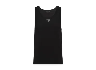 PRADA Cotton Tank Top "Black"