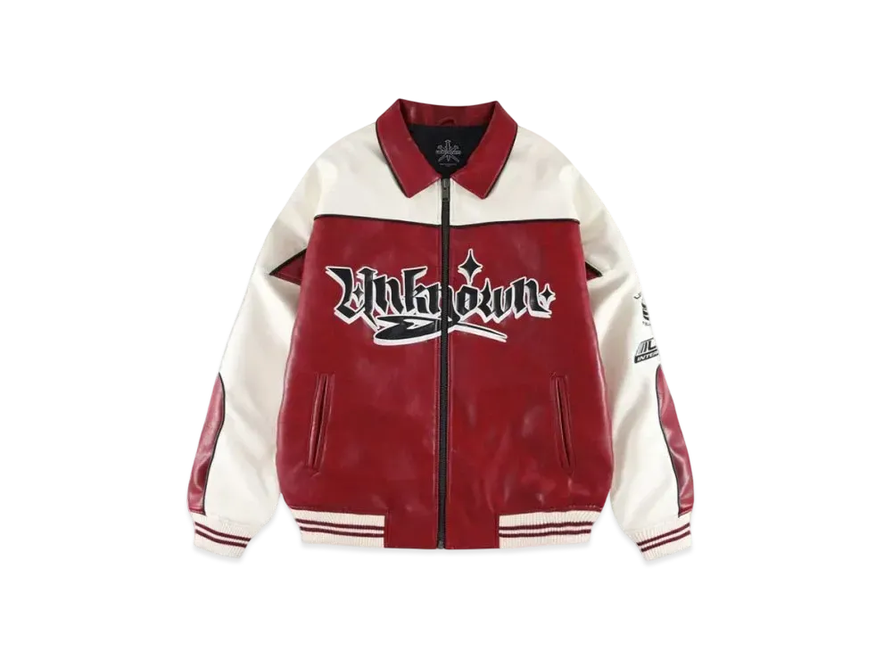 Unknown London Racing Team Leather Jacket "Red"
