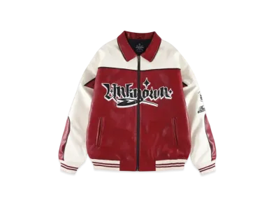 Unknown London Racing Team Leather Jacket "Red"