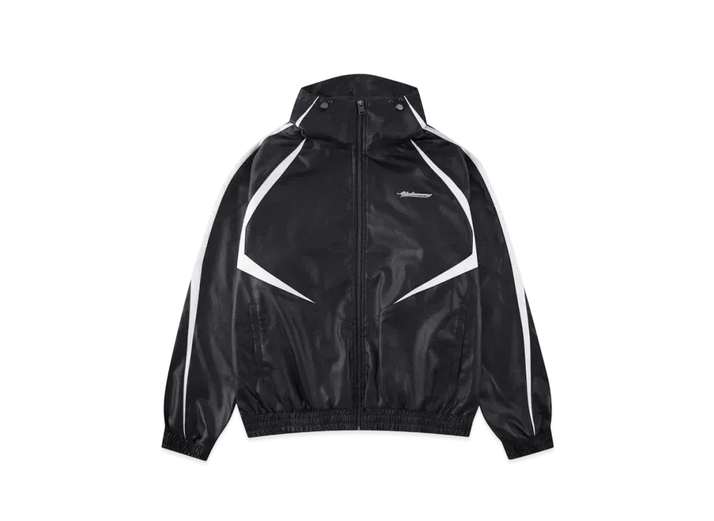 Unknown London Leather Track Jacket "Black"