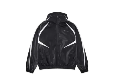 Unknown London Leather Track Jacket "Black"