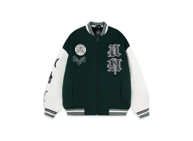 Unknown London Snake Dagger Varsity Jacket "Green"