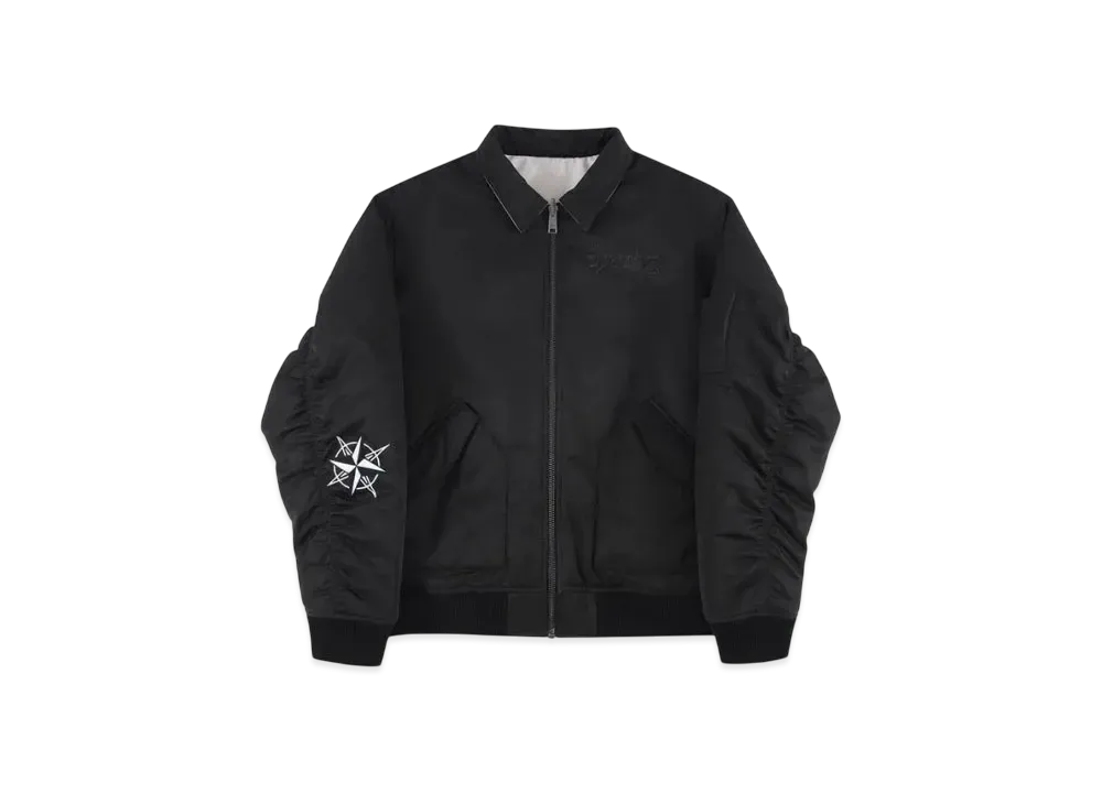 Unknown London Reversible Camo Bomber Jacket "Black"