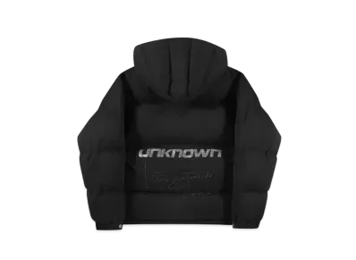 Unknown London Signature Rhinestone Puffer "Black"