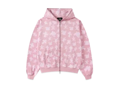 Unknown London 3D Monogram Logo Full Zip "Pink"