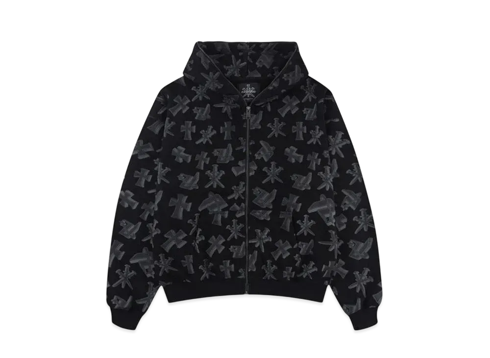 Unknown London 3D Unknown Symbol Full Zip Hoodie "Black"