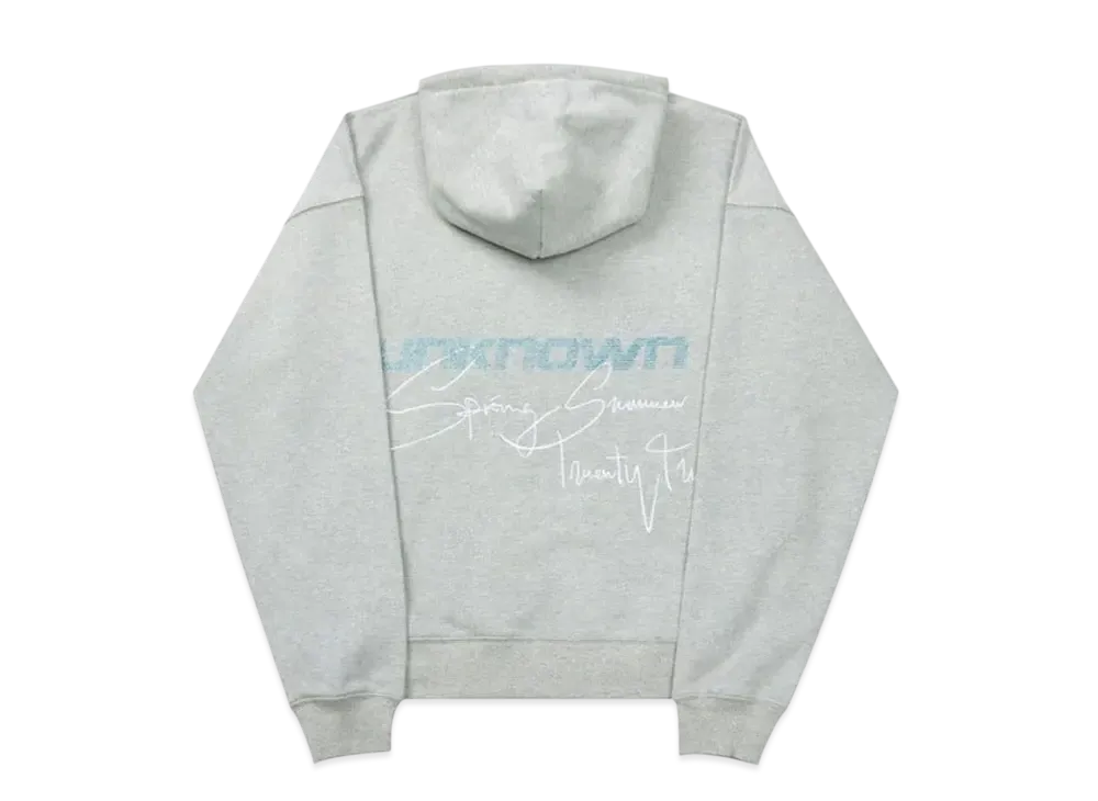Unknown London Signature Rhinestone Hoodie "Grey"