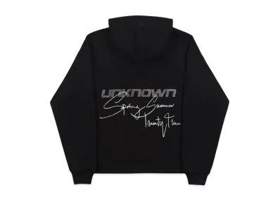Unknown London Signature Rhinestone Hoodie "Black"