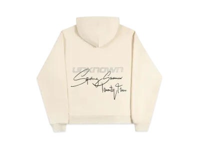 Unknown London Signature Rhinestone Hoodie "Beige"