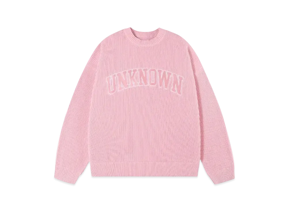 Unknown London Collage Logo Knit "Light Pink"