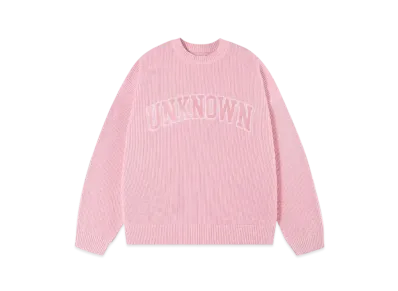 Unknown London Collage Logo Knit "Light Pink"