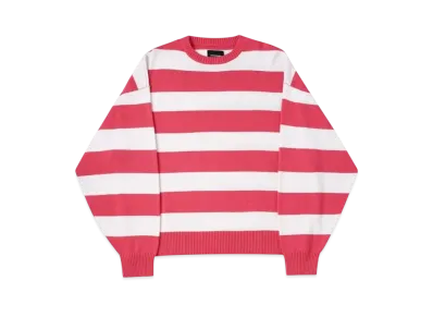 Unknown London Loose Fit Pink Stripe Knitwear "Pink"