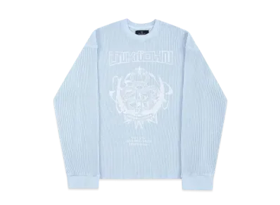 Unknown London Washed Printed Waffle "Light Blue"