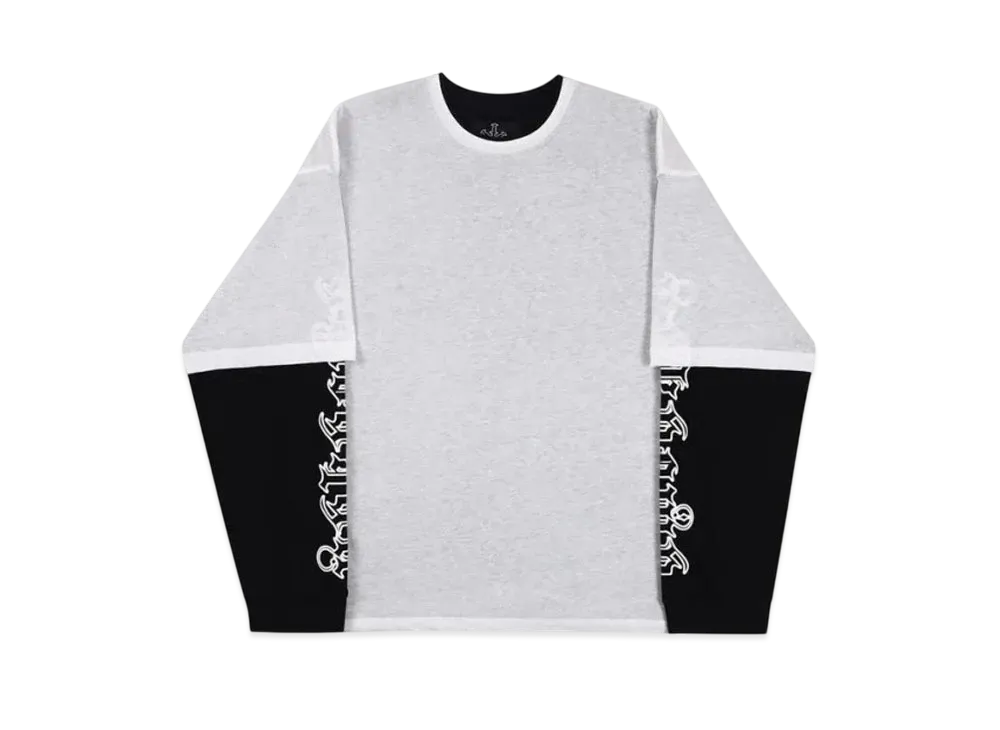 Unknown London Double Layer Angel Screen Print LS Tee "Grey"