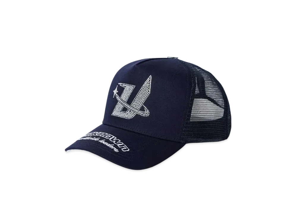 Unknown London Rhinestone Cap "Navy"