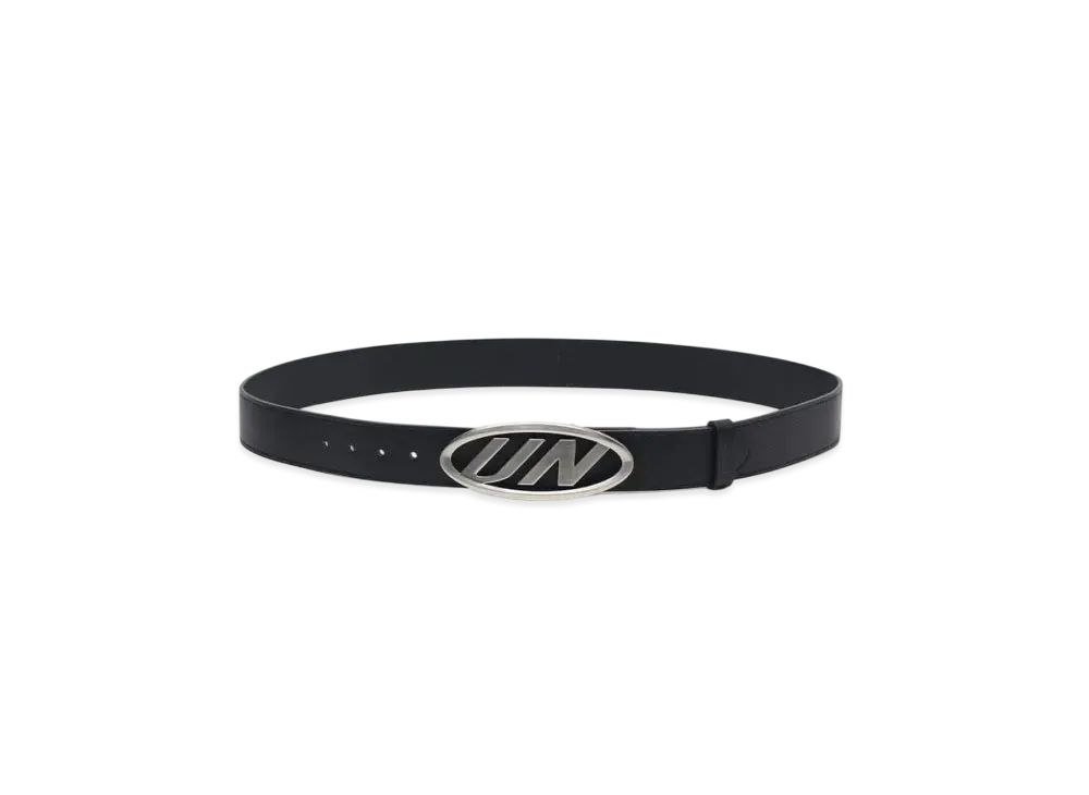 Unknown London Buckle Leather Belt "Black"