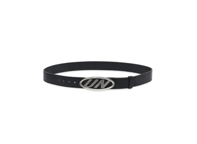 Unknown London Buckle Leather Belt "Black"