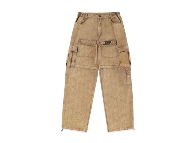 Unknown London Baggy Fit Monogram Cargo Pants "Brown"