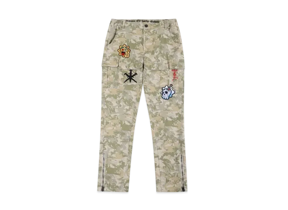 Unknown London Camo Stacked Cargo Pants "Beige"