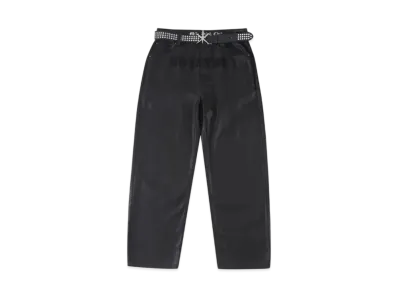 Unknown London Metal Studded Waxed Denim With Belt "Black"