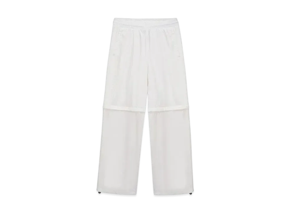 Unknown London Baggy Stripe Zip Off Track Pants "White"