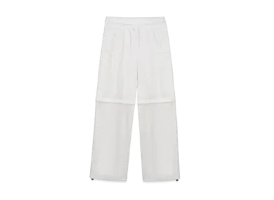 Unknown London Baggy Stripe Zip Off Track Pants "White"